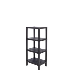 [230040885] Estante plástico negro 4 niveles 39x23x92,3cm