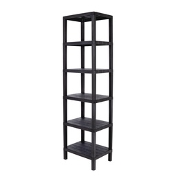 [230040886] Estante plástico negro 6 niveles 39x23x145,5cm