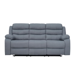 [230041522] Sofá reclinable 3 cuerpos Boston gris claro