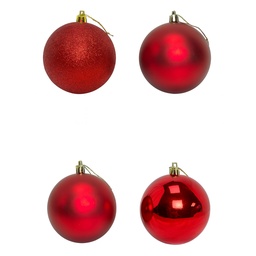 [230042126] Bola navidad 10cm 6pcs rojo