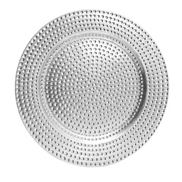 [230042409] Plato melamina 33cm plateado 2